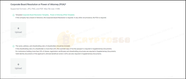 Tải lên Nghị quyết Hội đồng quản trị hay POA tùy theo trường hợp